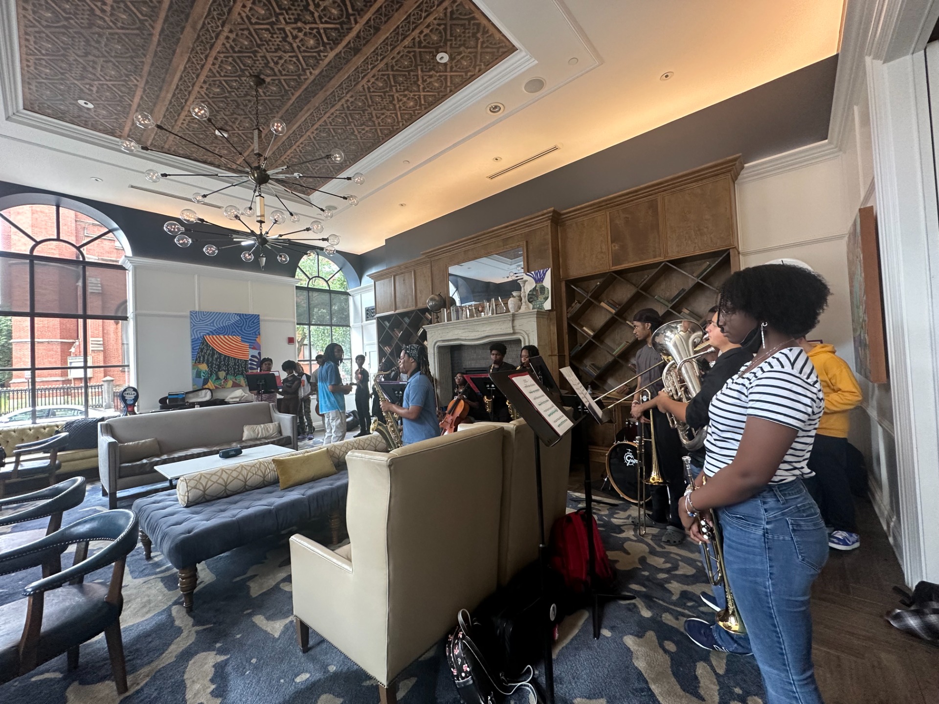 Photo from Right Direction Project's performance at Hotel Indigo in Baltimore, Maryland. 